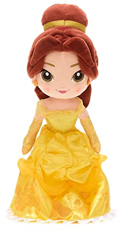 Disney Store Poupée de Chiffon Belle, La Belle et la Bête, 36 cm, Peluche câlin Personnage avec Robe Iconique, Coiffure Classique et détails brodés