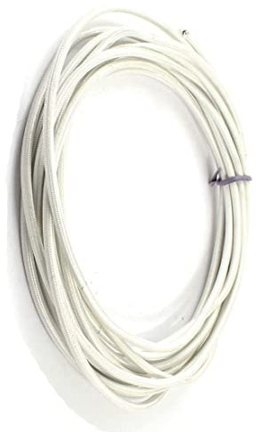 PATIKIL 2mm2 230C Flessibile Silicone Alta Temperatura Treccia Filo Cavo Bianco, 5 Metri/16,4 Piedi