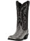ticticlily Stivali da Uomo Autunno Inverno Cerniera a Punta Quadrata Vintage Ricamato Scarpe Casual Stivali da Cowboy A Argento 43 EU