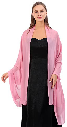 FAIRYGATE Stola für Abendkleid Schal Damen Stola Tuch aus Wildseide Tücher Halstücher Seidentuch Schals Damen Halstuch Seidenschal A0411