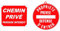 Januel - Panneau Chemin Privé Passage Interdit - Panneau Signalétique - 30x25cm - Aluminium 0,5mm & Panneau Propriété Privée Défense d'Entrer - Panneau Signalétique - 28cm - Rouge Imprimé Blanc