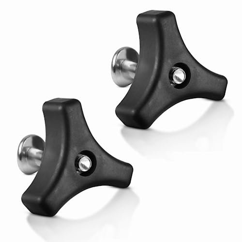 JINHENB 2 Pcs Triangle Knob Handle Universal Plastic Lawnmower Wing Nut and Triple Angle Mower Handle Bolts Wing Nut And Bolt Power Equipment Part Garden Tools For Lawn Mower Machine