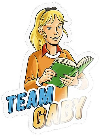Spreadshirt TKKG Team Gaby Glockner Sticker Aufkleber, 10 x 10 cm, Transparent glänzend