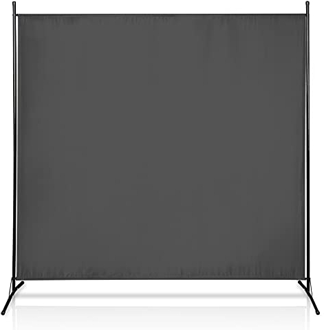 Eulenke Paravent Raumteiler innen 180 x 180, Raumtrenner 1 teiling, Raumteiler Trennwand, Umkleide Sichtschutz paravent innen Spanische Wand, Raumteiler stehend, Paravent Balkon, Dunkelgrau