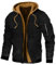 KONG JIMFAN Herren Jacke Polo Tshirt Regenoverall Taktische Jacke Regenjacke Gelb Jackett Schlafshirt Motorradbekleidung Beige (Black, XL)