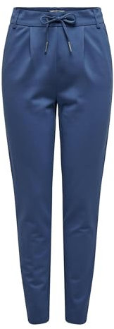 ONLY Damen Onlpoptrash Life Easy Col Pant PNT Noos Regular Fit Hose Mit Kordelzugverschluss Für Lounge Und Freizeit, Ensign Blue,XXS / 32L