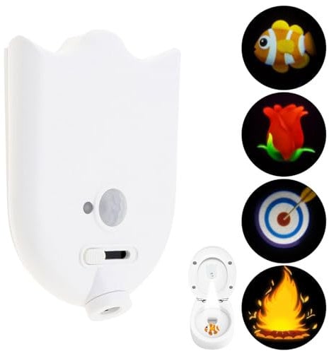 OriGlam Veilleuse de toilettes avec détecteur de mouvement pour cuvettes de toilettes, veilleuse de toilettes activée par le mouvement pour toilettes, lumière fantaisie pour salle de bain, cadeaux am