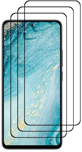 J&D Compatible pour Xiaomi Redmi 12 5G Protection écran, 3-Paquet Non Couverture Complète Protecteur d'écran en Verre Trempé Courbé pour Redmi 12 5G