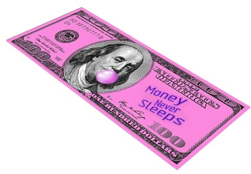 Bodenmatte mit Geldmotiv, rutschfester Dollar-Teppich, rosa Geldteppich, 100-Dollar-Schein, weicher und gemütlicher Badezimmerteppich, Wohnzimmer-Teppich – Währungsmotiv für einzigartige