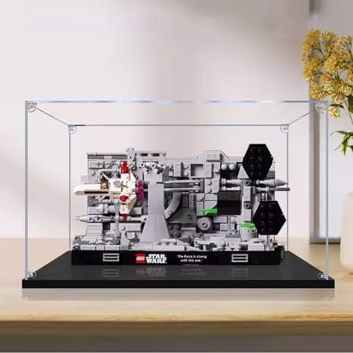 Acryl-Displaybox für Lego 75329 Todesstern-Gräben, transparente staubdichte Displaybox, kompatibel mit Lego 75329 Bauset (Modell nicht im Lieferumfang enthalten) (3 mm)
