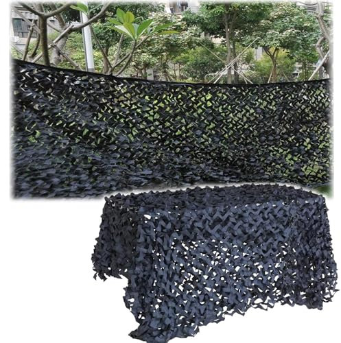 Black Camouflage Net Army Camo Net Camouflage Netting,Shade Sail Sunscreen Tent Suitable For Camping Photography Decoration Garden Hide Military Disguises Hunting Shooting(1x4.0M)