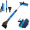 TFSZE Grattoir à Glace et Brosse à Neige (2 en 1),Outil de Déneigement pour la Neige Givrée avec Poignée en Mousse,Brosse à Neige Voiture Ajustables,Amovible,pour Camion Automobile SUV Pare-Brise-Bleu