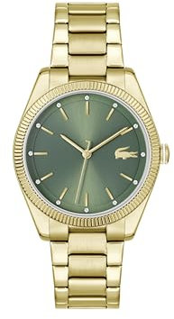 Lacoste Uhr mit DREI-Zeiger-Quarzwerk für Damen Kollektion Capucine mit Goldfarben Edelstahlarmband - 2001403