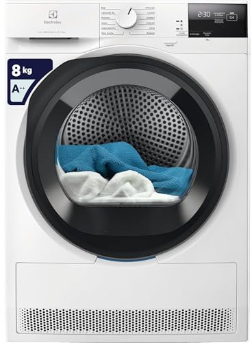 Electrolux Asciugatrice 600 GentleCare 8 kg EW6HA28G, Classe A+++, Tecnologia SensiCare e MixCare per Cotoni e Sintetici, Programma Lenzuola XL, Filtro EasyClean, Pompa di Calore, 850x596x638 mm