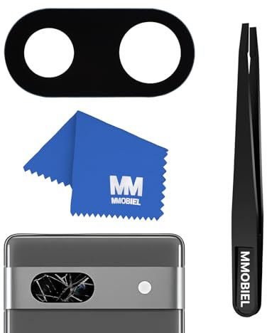 MMOBIEL Back Rück Kamera Glas Linse Ersatz Kompatibel mit Google Pixel 7a - Hinten Rückseite Camera Scheibe - Inkl. Kleber, Pinzette und Touch