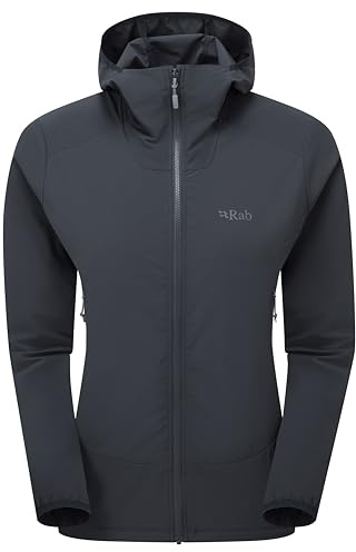 Rab Damen Borealis Hoody Jacke - Leichter wasserabweisender Softshellmantel zum Wandern & Klettern
