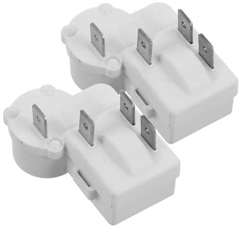 NUOBESTY Refrigerator Compressor Starter Relay 4-pin Overload Protector Universal Freezer Compressor Relay Accessories for Mini Fridge and Freezer