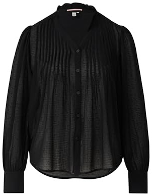 QS Strukturierte Chiffonbluse mit Punktemuster