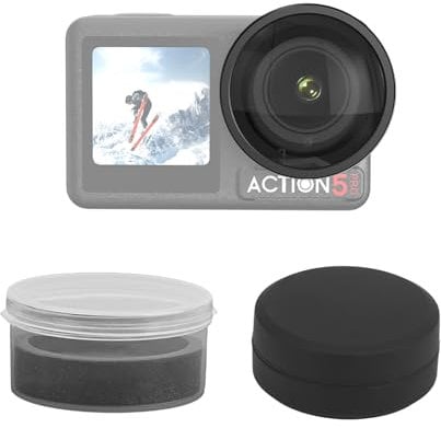 Wide Angle Lens for DJI Osmo Action 5 Pro - 180° Ultra-Wide View, Dual-Layer Coated, Scratch-Resistant, Lightweight & Compact with Threaded Mount
