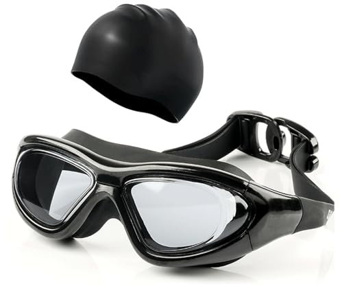 Genérico Gafas de Natación Graduadas de -1,5 A -7,0, Gafas de Natación ópticas, Gafas de Natación con Miopía, Sin Fugas, Protección UV para Hombres y Mujeres, Natadores Adultos Visión Clara (-4.50)