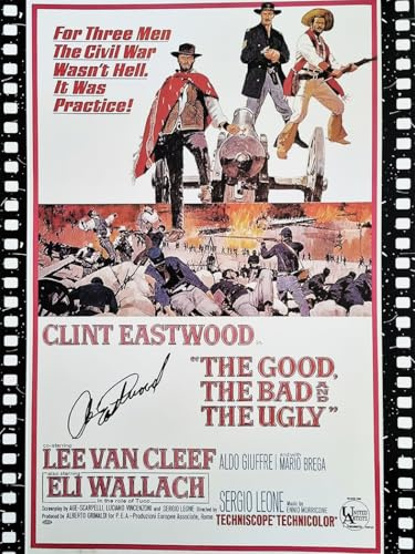 KUSTOM ART Dekoratives Poster für die Wand, Serie Filme, Feiern Der Gute der Schlechte und der Bösewichte The Good The Bad and The Ugly Clint Eastwood, Druck auf Karton, 40 x 30 cm, ohne Rahmen