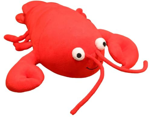 AQCQDQ Hummer Plüschtier Kuscheltier, Kuscheltier languste Weiches Plüschtier 35/60cm, Roter Cartoon Hummer Krabbe, Niedliches Meeres Tier Stofftier, für Jungen, Mädchen und Erwachsene (35cm)