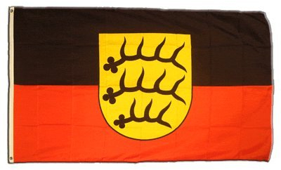 Flaggenfritze Fahne/Flagge Deutschland Württemberg-Hohenzollern 1945-1952 + gratis Sticker
