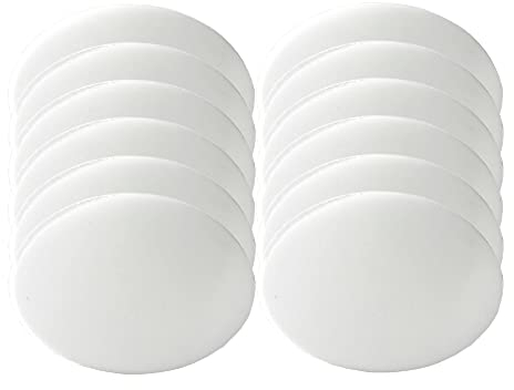 TRANGO 12er Pack DF12 Diffusor-Einsatz für Einbaustrahler Einbauleuchten Deckenstrahler für alle LED Leuchtmittel mit 50mm Durchmesser aus Kunststoff