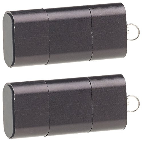 PEARL C Kartenleser: 2er-Set Mini-Cardreader & USB-Stick für microSD bis 128 GB, USB A & C (Micro SD Card Reader, Kartenleser und Sticks, Karte)
