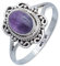 mantraroma Ring 925 Silber Damen Amethyst Edelstein lila ausgefallen verspielt