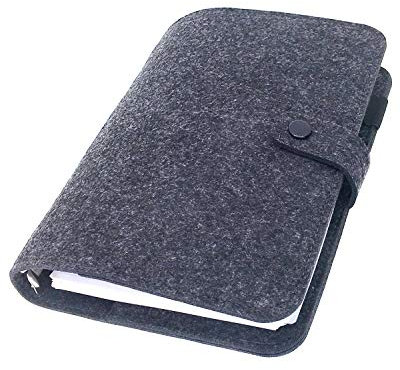 a 6 a 5 6 holes feltro cover round ring view binder cartelletta per fogli sheet protectors notebook ricarica fai da te scrapbooking raccoglitori di schermo a 5 with black pages felt binder black