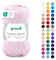Gründl Wolle Cotton Quick uni - dünne Wolle zum Häkeln - Strickgarn - Häkelgarn - Glänzend und hautfreundlich - 100 % Baumwolle - 1 Knäuel 50 g / 125 m - Nadelstärke 3 - 4 - Rose