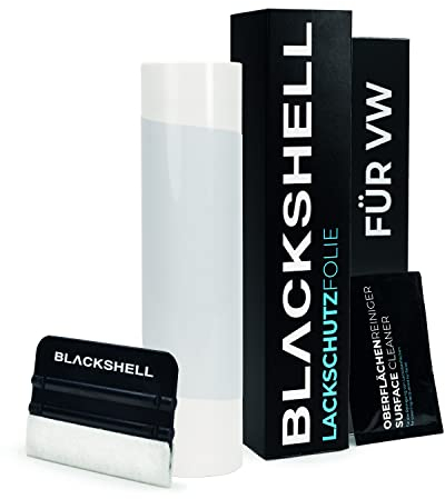 Blackshell® Ladekantenschutz Folie passend für VW Tiguan | Typ AD1 | Bj. 2016-2024 Transparent - passgenauer Stoßstangenschutz inkl. Set für Folierung
