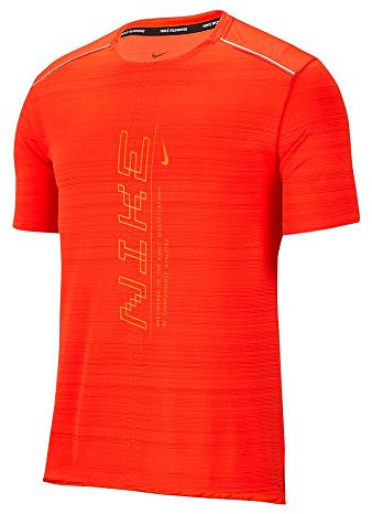 Nike Dri-Fit Miler T-Shirt - Team Orange/(Magma Orange), Small