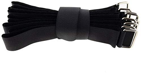 10x Klett-Kabelbinder 600x38 schwarz Flausch/Klett gleichseitig Klettbinder