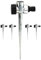 Suinga Pack 5 Pincho Porta Aspersor metal 1/2'' | Soporte para Aspersores de riego | Pincho para clavar en césped | Rosca superior hembra 1/2. Rosca lateral 3/4, gris