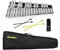 ENNBOM 30 Noten Faltbares Glockenspiel Xylophon Vibraphone Percussion Instrument (Schwarzer Rahmen, 4 Schlägel)