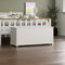 Vida Designs Leon Storage Ottoman, Wooden Chest with Lid, Seat, Stool, Window Bench, Blankets, Bedding, Toy Box, Footstool, White
