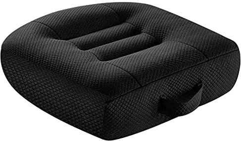 Sitzerhöhung Auto, Stuhlkissen 40x40, Extra Dicke Sitzauflage Auto, Erweitern Sie Effektiv Die Sicht Beim Fahren, auch für Esstisch Stühle/Bürostuhl/Rollstuhl/Gartenstühle/Sofa Schwarz