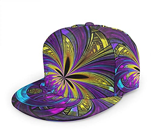 Oaieltj Unisex Baseball Cap Herren Damen Einstellbare Snapback Trucker Hat Mode Hip-Hop Baseball Cap, Modern Tie Dye Weed Abstrakte Kunst, One size