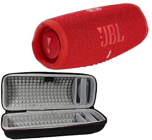 JBL Charge 5 - Portable Bluetooth Speaker with Exclusives Hardshell Travel Case with IP67 Waterproof and USB Charge Out (Red)