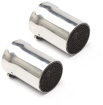 2ps DB Killer 1,89 OD x 2,6 Länge Edelstahl Universal Motorrad Auspuff Schalldämpfer Einsatz DB Killer Schalldämpfer mit verstellbarem Schraubensatz