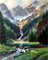 Hjjdiyes Malen Nach Zahlen Erwachsene Landschaft Auf Berg Und Wasser Mit Knitterfreie Leinwand, Pinsels Und Acrylfarbe - Diy Handgemalt öLgemäLde Kit Als Geschenk 40 X 50cm