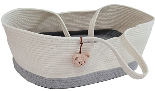 Tragbare Neugeborenen Bett Korb Bett Handheld Moses Baby Bett Baumwolle Seil Moses Korb Kleinkind Bett Carrycot für Ausflug Reise