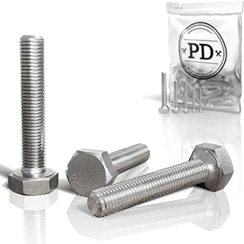 PD® Sechskantschrauben M10 x 30 mm (DIN 933 / ISO 4017) | Hochwertige A2 V2A Edelstahl Schrauben | 6 kant Schrauben mit metrischem ISO Vollgewinde | VA Außensechskant Maschinenschrauben | 25 Stück