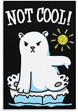 Poster, Poster, Malerei, Wandkunst, Leinwanddrucke, zum Aufhängen, 20 x 30 cm, Motiv Protect Polar Bears And Warm The Earth, 6 Stück