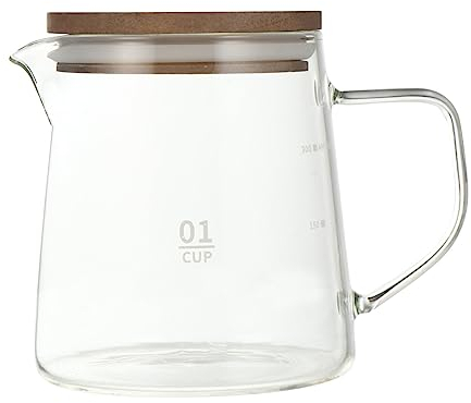 Warmhm 1 Stück Kaffeekanne, Glaskanne, Kaffeekaraffe mit Deckel, Durchsichtige Glasbecher Durchsichtiger Teekessel Teetasse mit Deckel Cappuccino Tassen Glasteekannen für Saft Tee Kaffee