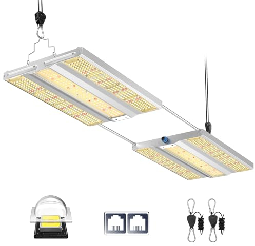 VIPARSPECTRA XS3000 Pro LED Grow Lampe,Pflanzenlampe LED Vollspektrum,Neue Gen Linsen Grow Light mit Daisy-Chain 6 Levels Dimmen 0-100% Für Zimmerpflanzen Gemüse Blüte für Growzelt 120x90cm 120x60cm