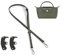 jiesinlov Rindsleder Taschen Riemen Umrüstsatz Ersatz verstellbaren Crossbody Schultergurt für Le Pliage Pouch(MINI-Dunkelgrün)