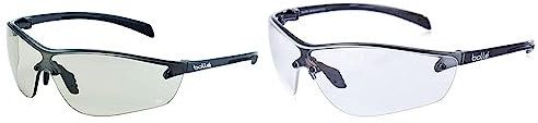 Bolle SILIUM+ IN-OUT Indoor-Outdoor Lens Safety Glasses & Bolle SILIUM+ Clear Lens Lightweight Safety Glasses
